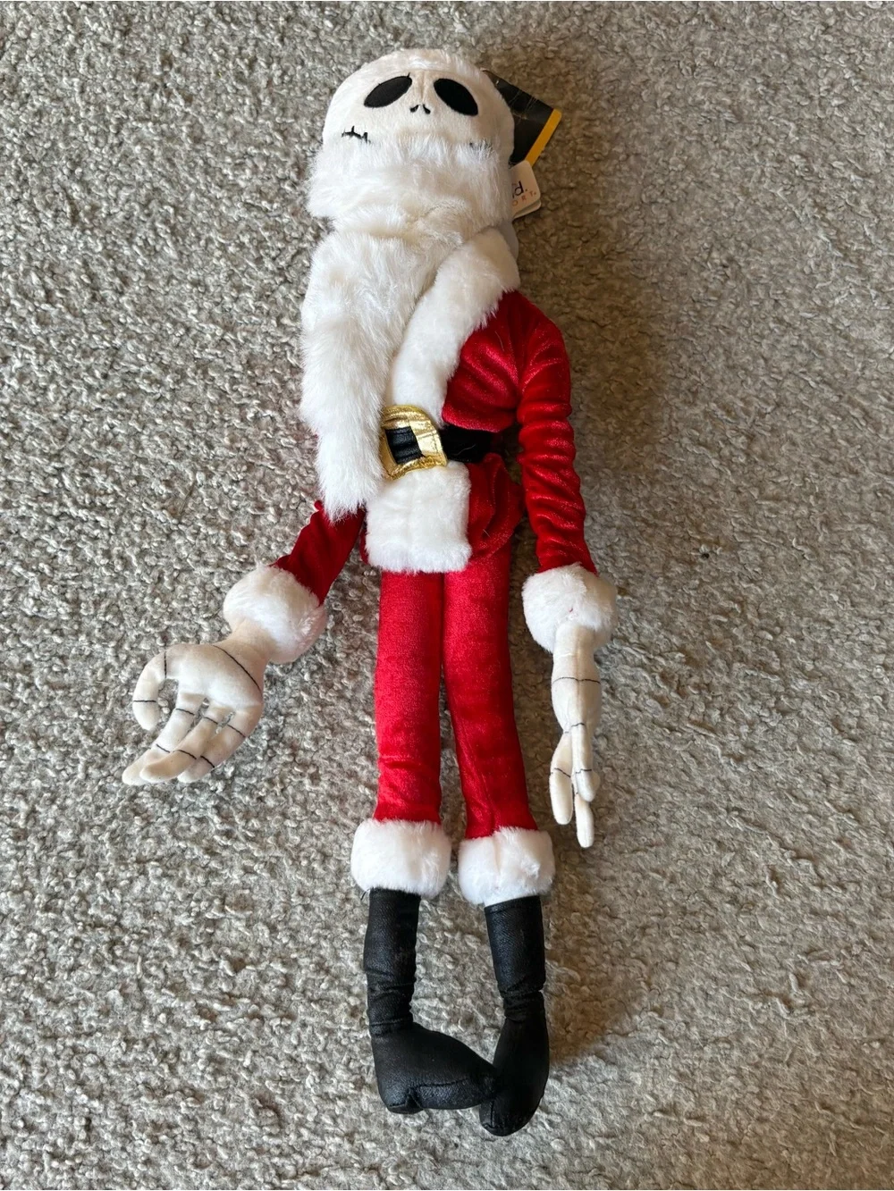 Disney Jack Skellington Santa Plush Posable Rare Nightmare Before Christmas